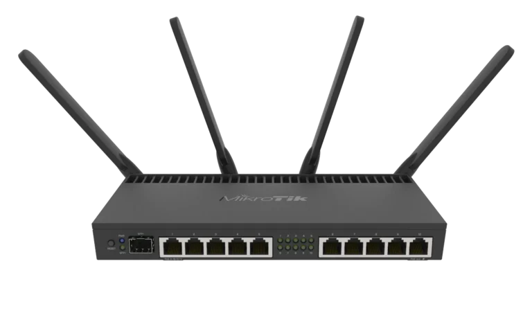 MikroTik RB4011iGS+5HacQ2HnD-IN Router, Dual-Band WiFi AC, 10x Gigabit, 1x 10G SFP+, Quad-Core, RouterOS