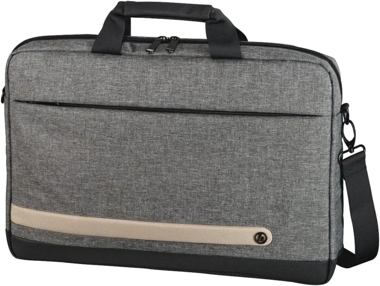 Hama Terra Laptop Bag for 13.3" Laptop , Padded Notebook & Tablet Compartment , Water-Repellent , Recycled Polyester , Adjustable Shoulder Strap , Grey