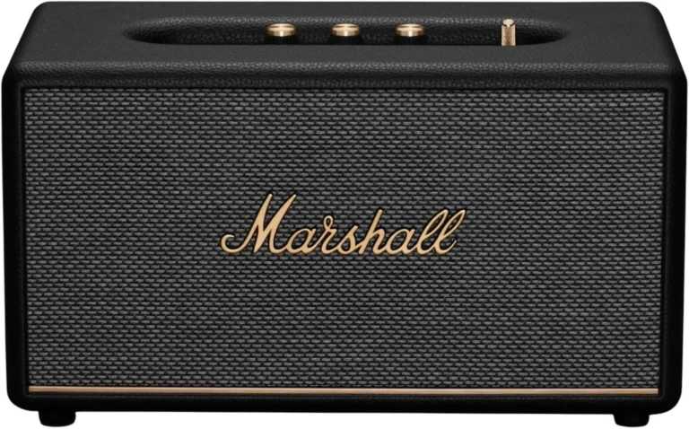 Marshall Stanmore III Bluetooth Home Speaker - Loud Stereo Sound with Bass and Treble Controls , Plug-in Powered , Record Player Compatible , RCA and 3.5mm Aux Inputs - Black