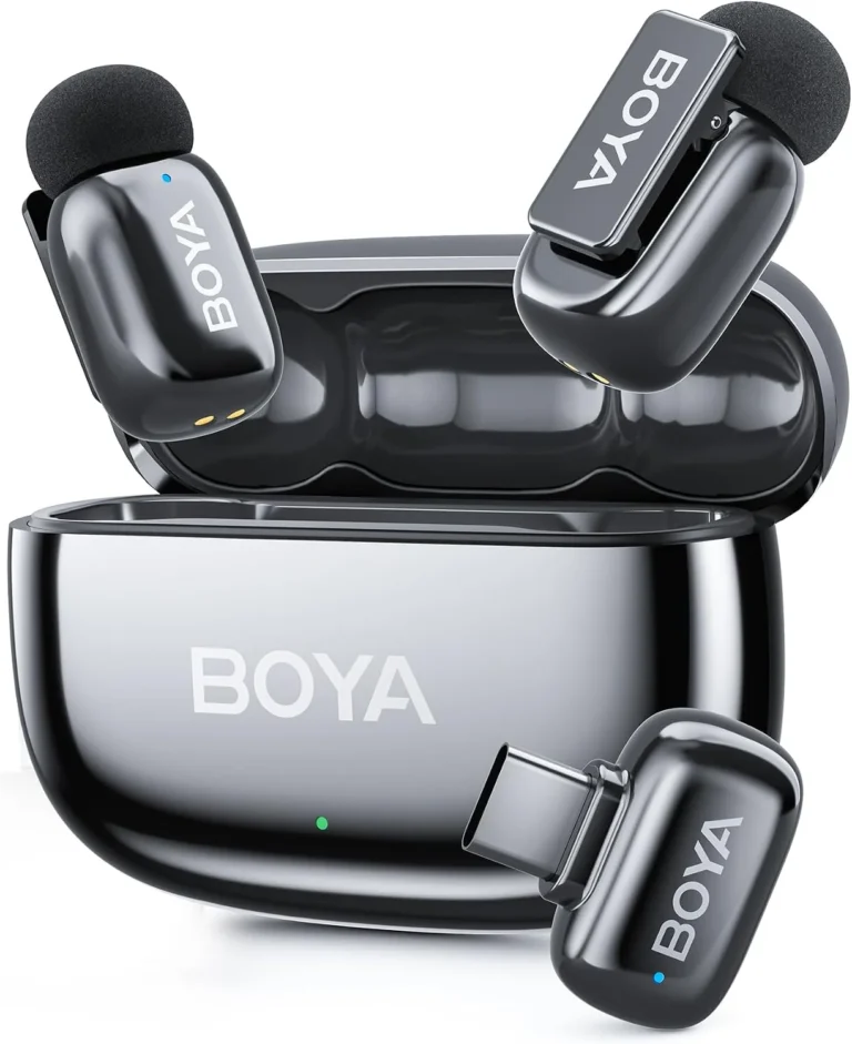 BOYA Mini 2 USB-C Wireless Lavalier Microphone , 48kHz/24-bit Audio , AI Noise Cancellation , 100m Wireless Range , Up to 30H Battery Life , Ultra-Mini Clip-On Mic for Android, iPhone 15/16, TikTok & YouTube – Space Gray