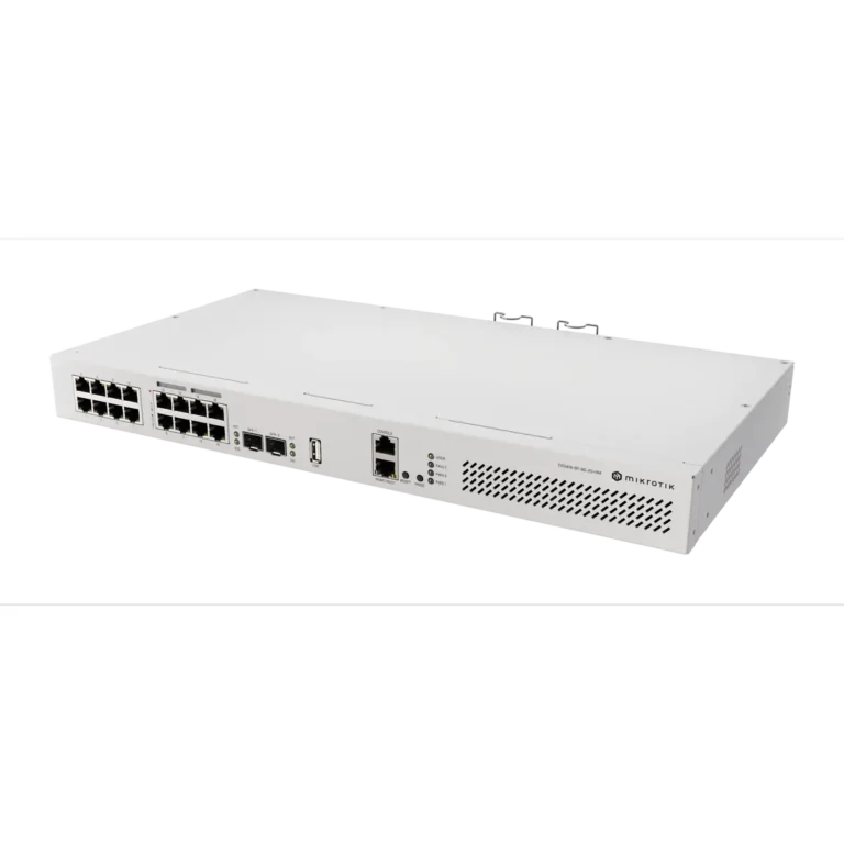 MikroTik CRS418-8P-8G-2S+RM Cloud Router Switch, 17x Gigabit Ports, 8x PoE-Out, 2x 10G SFP+, RouterOS L5, Rackmount