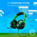 Razer Kraken V4 X Wired Gaming Headset – 40mm TriForce Drivers, 7.1 Surround Sound, HyperClear Cardioid Mic, Chroma RGB, USB-C & USB-A Compatible