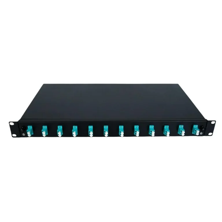 Atlantic 1U 12-Port Fiber Patch Panel – 24 LC Connectors, OM3 Multimode / SingleMode