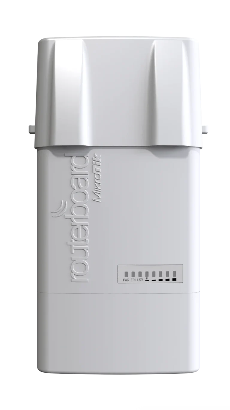 MikroTik BaseBox5 RB912UAG-5HPnD-OUT Outdoor AP/CPE, 5GHz 802.11a/n, 600MHz CPU, 64MB RAM, 1x Gigabit LAN, USB, miniPCIe, RouterOS L4, PoE, PSU, Mounts