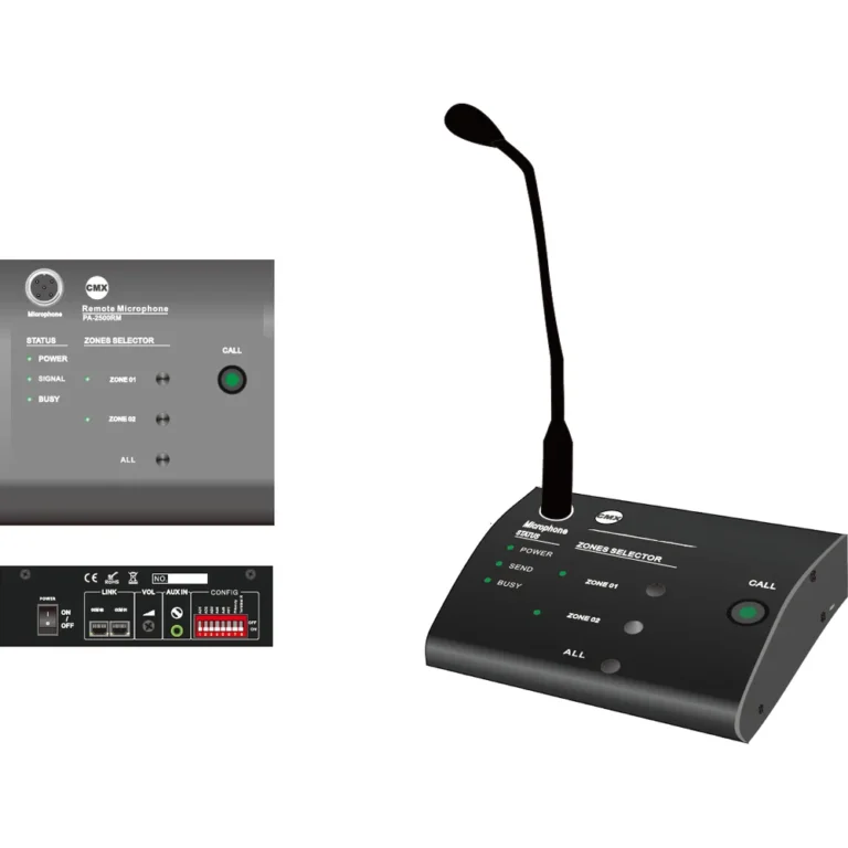 CMX 2 Zone remote microphone for PA-2500 ranges