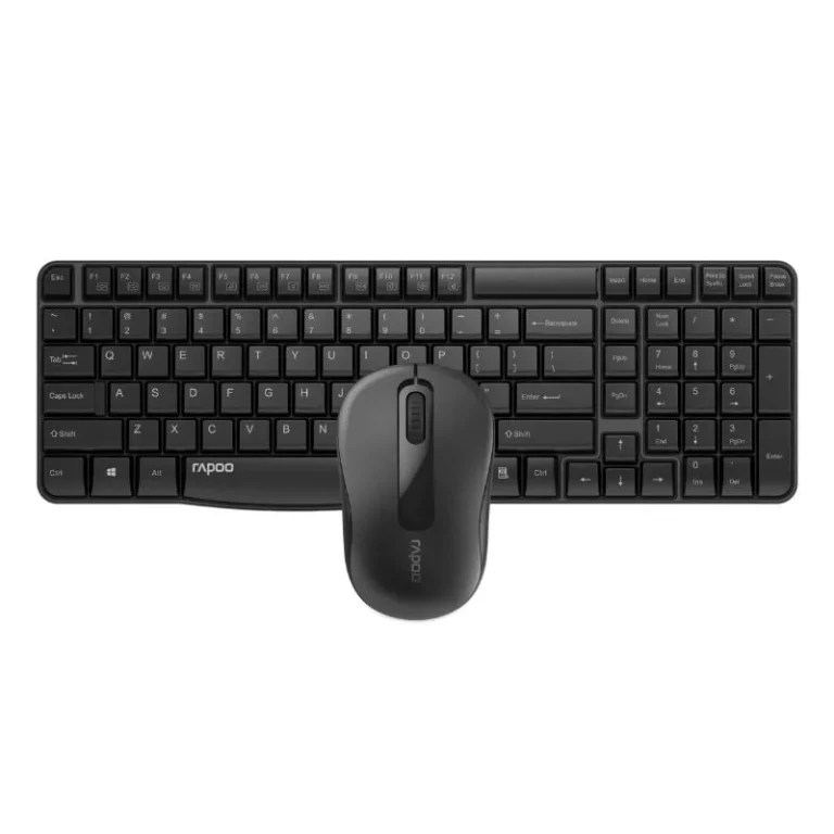 Rapoo X1800S 2.4GHz Wireless Keyboard and Mouse Combo - Black
