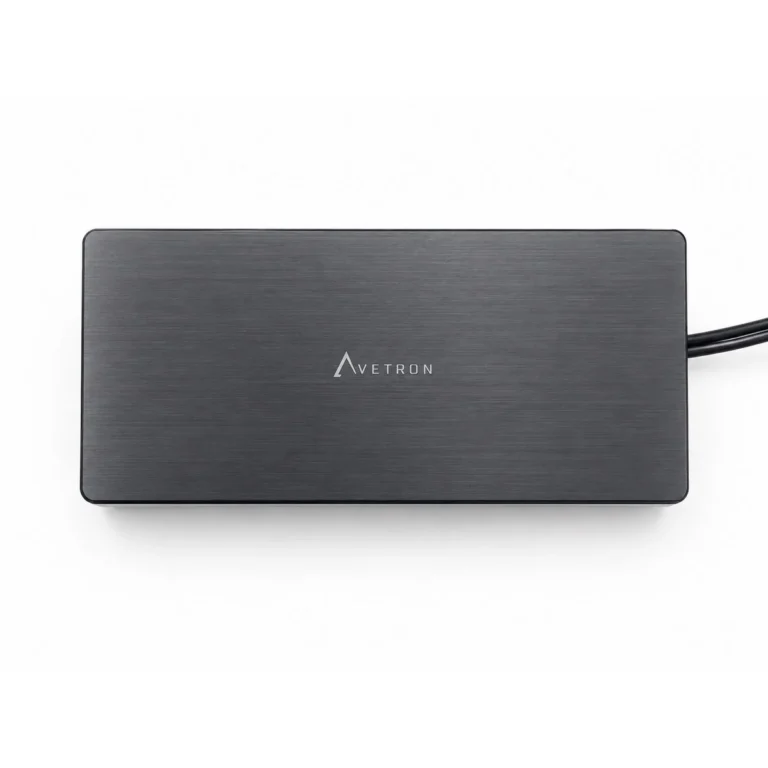Avetron Slide-Open Desktop Power Box with USB-A & USB-C Charger and Dual Universal Sockets