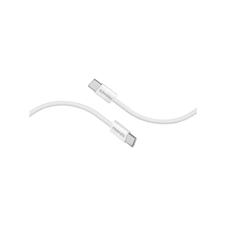 Promate EcoLine-CC120 60W USB-C to USB-C Cable 1.2M - White