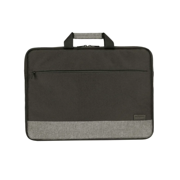 ECLIPS 15.6-Inch Laptop Carry Case – Slim Black Bag with Grey Accents