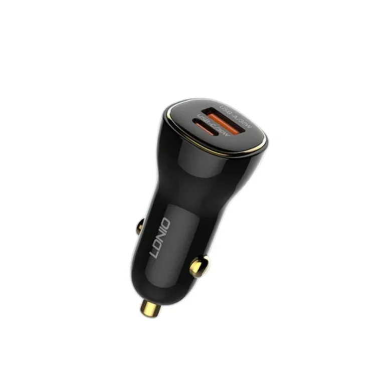 LDNIO C103 60W PD & QC Super Fast Car Charger – Dual Port USB‑C & USB‑A Charging for Phones, Tablets & More