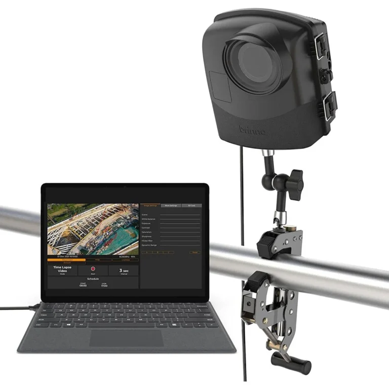 Brinno BCC2000 Plus Construction Time Lapse Camera Bundle – Full HD TLC2000 Camera, 32-ft Extender Kit, IPX5 Waterproof Housing, Industrial Clamp, 1-Year Battery Life