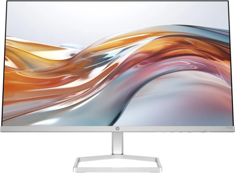 HP Series 5 23.8" FHD White Monitor – 524sw (94C21AS), IPS Panel, 100Hz, 99% sRGB, HDMI & VGA, Eye Ease, Tilt Stand