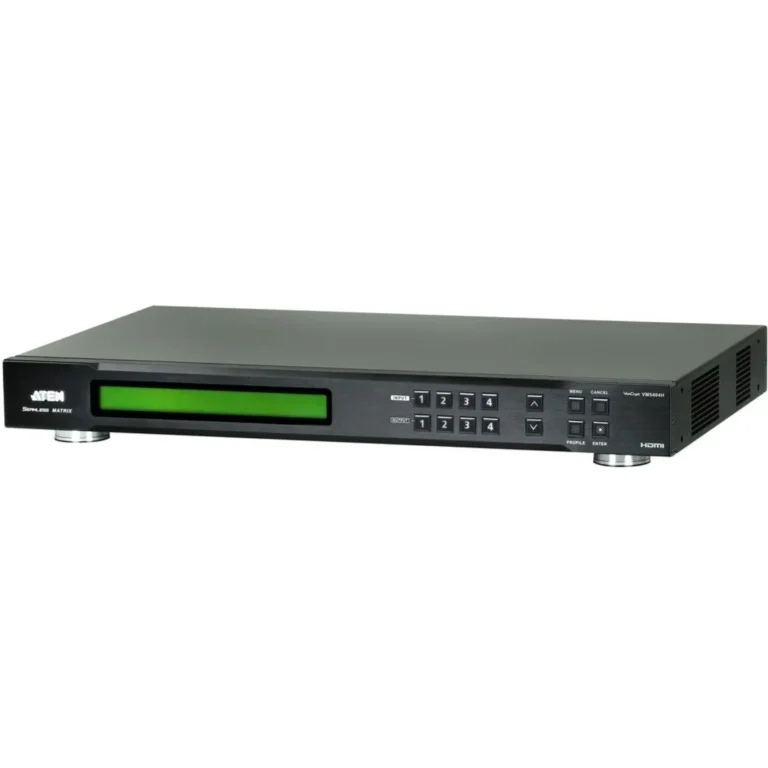 ATEN 4x4 HDMI Matrix Switch with Scaler, Video Wall, Seamless Switch™, 1080p, EDID Expert™, IR/RS-232/Ethernet Control, HDCP 1.4, Rack Mountable