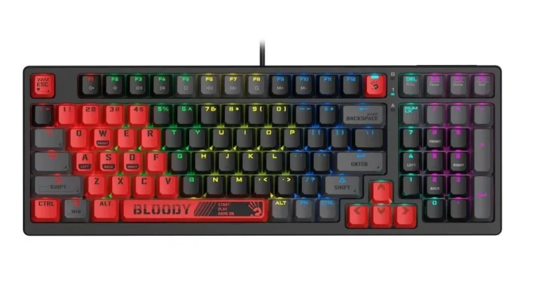 Bloody S98 RGB Mechanical Switch Gaming Keyboard BLMS Red Switch Sports Red