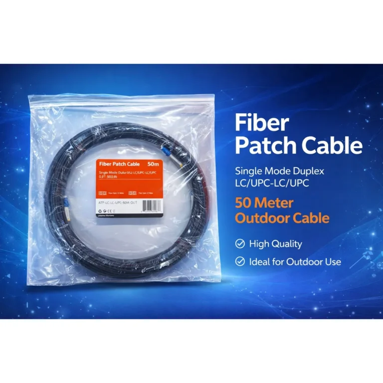 Atlantic Outdoor Armored Fiber Optic Cable, Single Mode OS2 Duplex, LC/UPC to LC/UPC, 50M / 150M / 250M