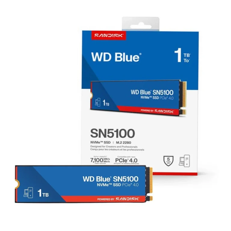 WD Blue SN5100 1TB , 7100MB/s M.2 NVME , PCIe 4.0