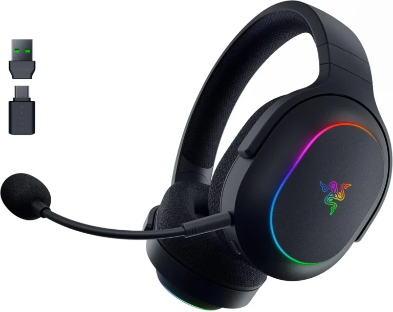 Razer Barracuda X Chroma - Wireless Multi-Platform Gaming Headset with 6 Zone Chroma RGB (SmartSwitch Hyperspeed & Bluetooth, 40mm Drivers, Detachable HyperClear Cardioid Mic) Black