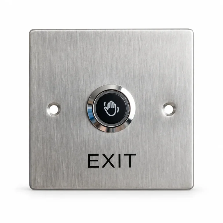 VIANS TK-942B Touchless Exit Button – Stainless Steel Panel, NO/NC/COM Output, 5–15cm Sensor Distance