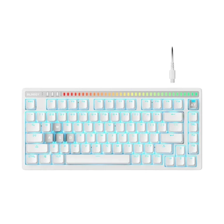 Bloody AT75 Alpha-Optical Switch 75% Gaming Keyboard — Adjustable Actuation, RGB, PBT/Magnesium Keycaps