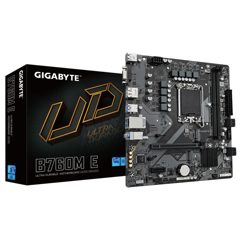 Gigabyte B760M-E (rev. 1.0) – DDR5 Micro-ATX Motherboard, 13th/12th Gen Intel Support, Dual PCIe 4.0 M.2, Smart Fan 6