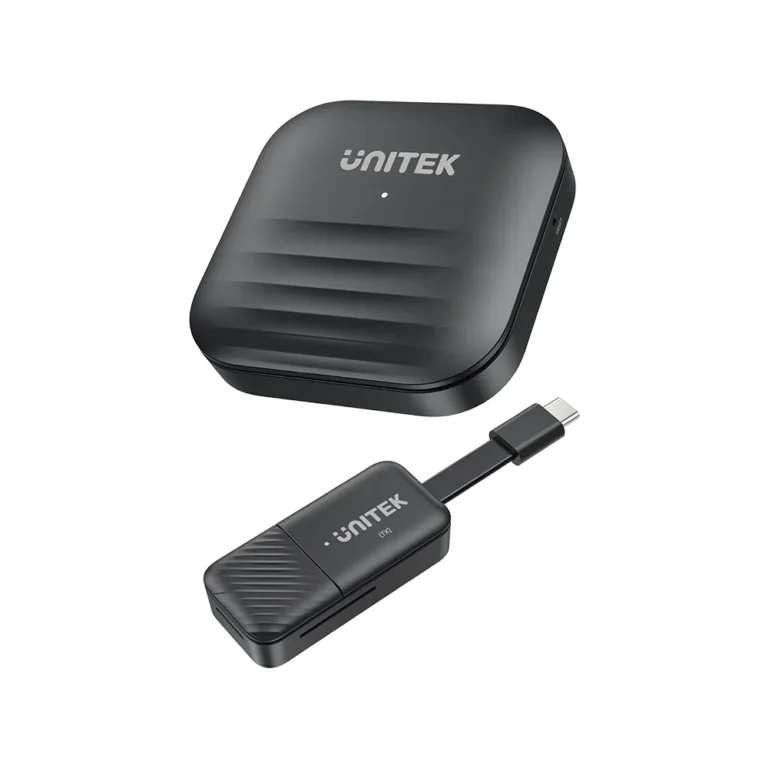 UNITEK USB-C Wireless HDMI Extender Kit – 50m Range, Full HD 1080p@60Hz, Plug & Play, Dual-Band 2.4G/5G, Compatible with Windows, macOS, Android, iOS