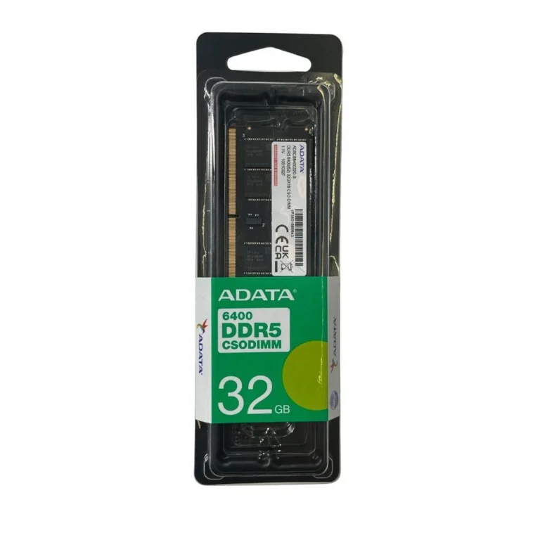 ADATA 32GB DDR5-6400 SO-DIMM Memory Module - Single Tray, AD5CS640032G-S Laptop RAM