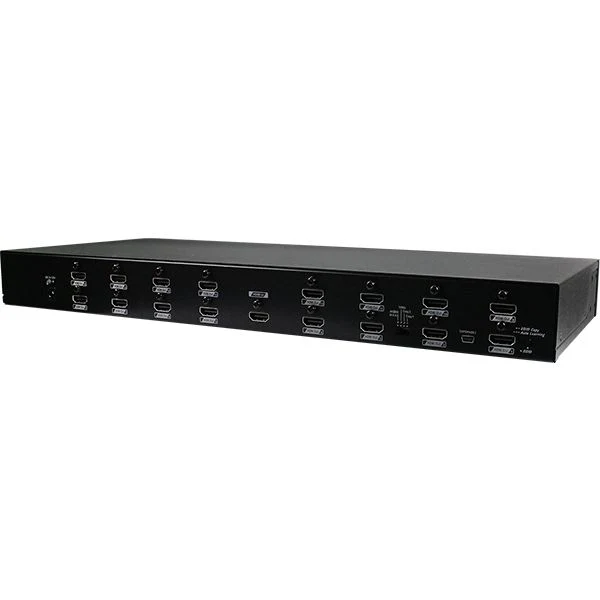 Rextron VKSM-6G116 16-Port True 4K HDMI 2.0 Splitter, 4K@60Hz 4:4:4, Easy Scaling, EDID, HDCP 2.2, Rackmount