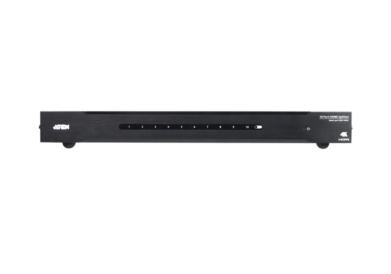 ATEN 1x10 HDMI Splitter with EDID Expert™, RS-232 Control, 4K@60Hz Support, HDCP 1.4, Dolby TrueHD, Plug-and-Play, Rack Mountable