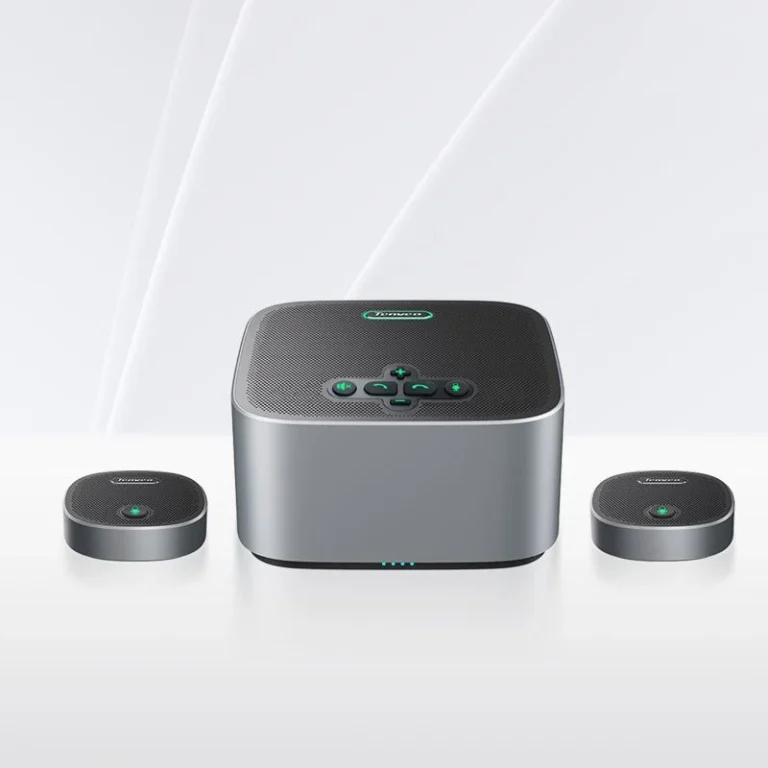 Tenveo TEVO-M6B-EX Conference Speakerphone, Bluetooth/USB/Wireless, 360° Mic Pickup, Built-In Battery, Expansion Mics