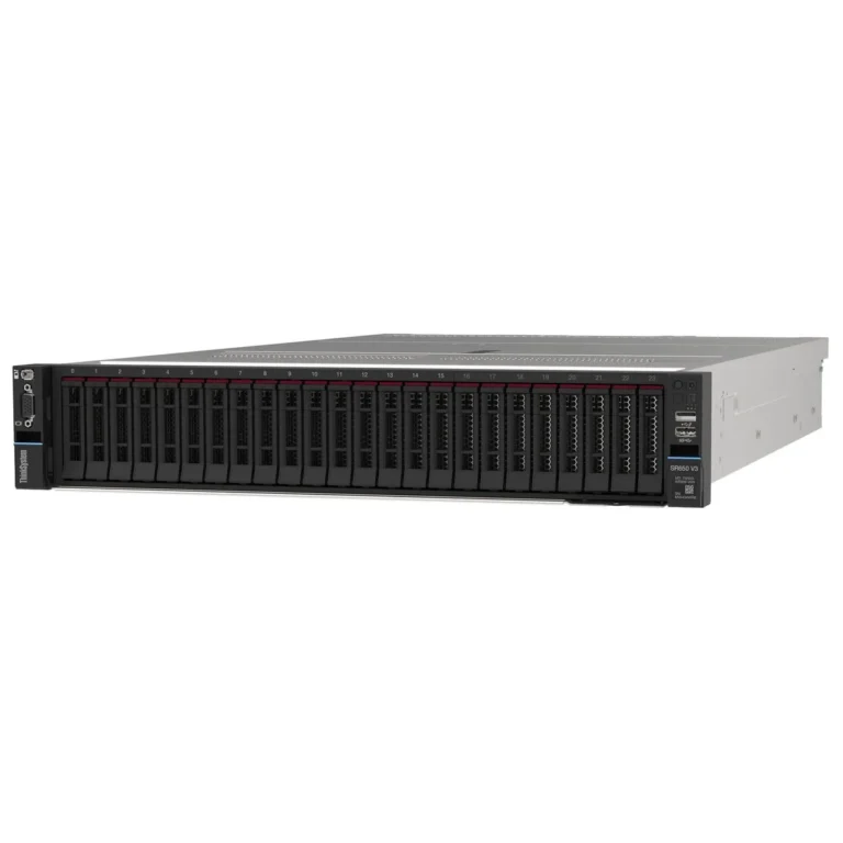 Lenovo ThinkSystem SR650 V3 Server, 2x Xeon Silver 4510 12-Core, 64GB DDR5, 2x 480GB SSD, 2x 1.2TB SAS, Dual 1100W PSU