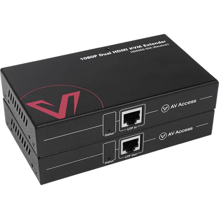 AV Access HDEX60-DM Dual Monitor HDMI KVM Extender over Cat 5e/6, 1080p, USB 2.0, 60m