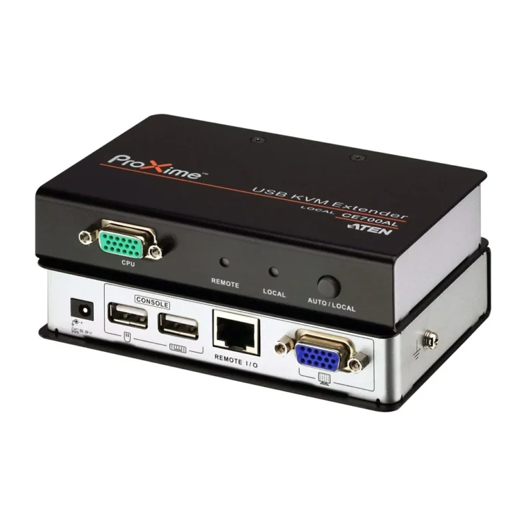 ATEN CE700A USB VGA KVM Extender over Cat 5e – Up to 150m, Dual Console Support, 1920x1200@60Hz, ESD & Surge Protection