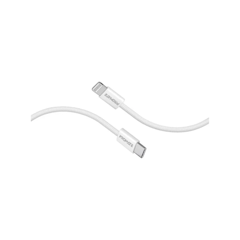 Promate EcoLine-Ci120 27W USB-C to Lightning Cable 1.2M - White