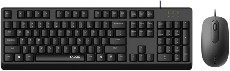 Rapoo X130Pro Wired Keyboard And Mouse Combo, 1600 DPI, USB A Interface, Plug and Play