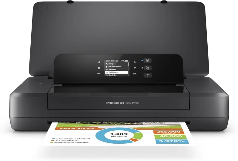 HP OfficeJet 202 Mobile Printer – Ultra-Portable Color Inkjet, Wi-Fi & USB, Up to 10 ppm Black / 7 ppm Color