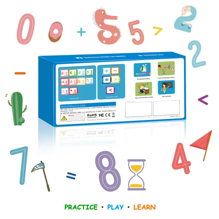 Robobloq Qobo Math Cards – 30-Piece Puzzle Set for Screen-Free Math Learning with Qobo Robot