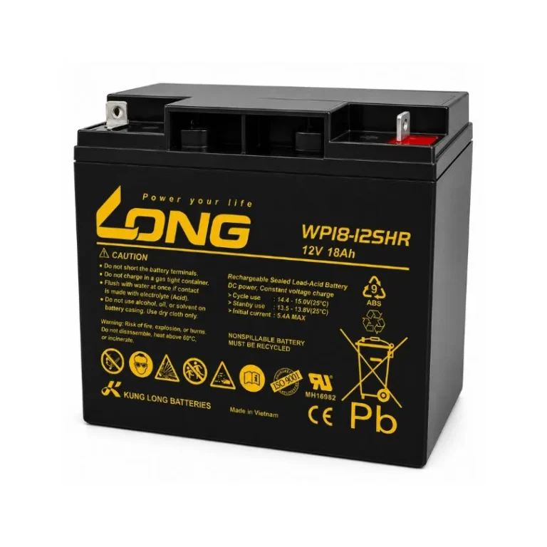 Long 12V 18Ah Rechargeable Sealed Valve Regulated Lead Acid Battery
