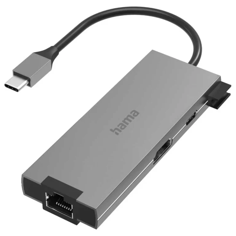 Hama 200109 USB-C Hub, Multiport, 5 Ports, 2 x USB-A, USB-C, HDMI, LAN/Ethernet