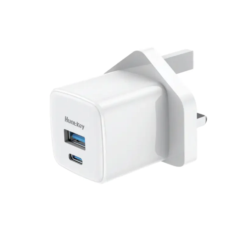 Huntkey G35 GaN Fast Charger 35 W – Dual Port (USB-C + USB-A)