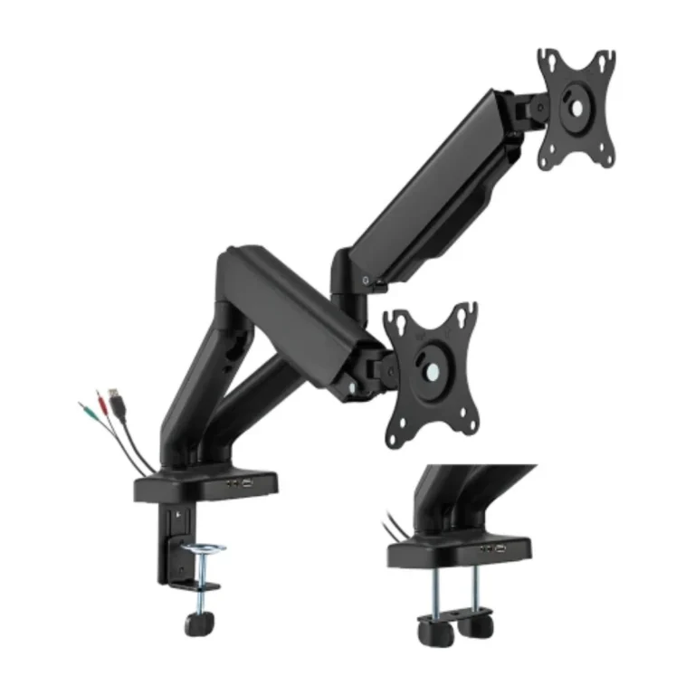 Avetron MA102 Dual Monitor Arm – Spring-Assisted, 17"-32", Clamp & Grommet