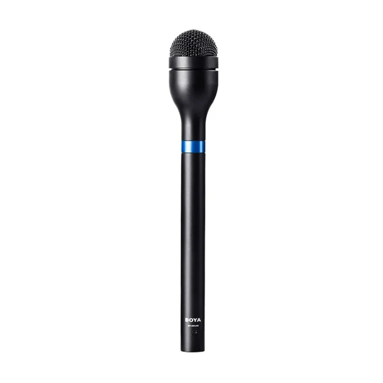 BOYA BY‑HM100 15.6" Long-Handle Omnidirectional Dynamic Handheld Microphone – XLR, 70–15 kHz, Durable Aluminum Body, Interview & ENG Use