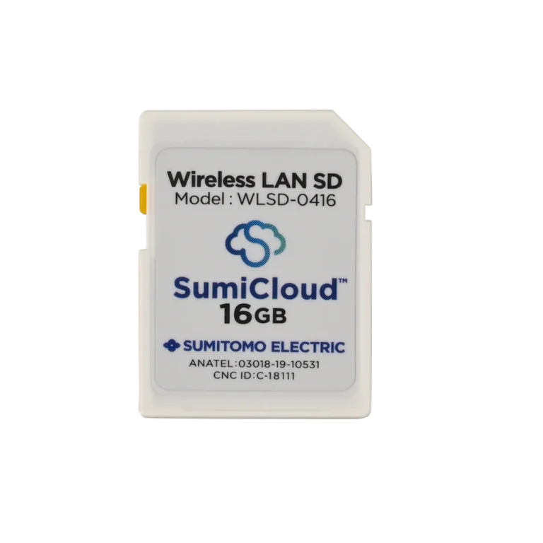 Sumitomo Wireless LAN SD card for SumiCloud™. Compatible with TYPE-72, TYPE-82, TYPE-Q102 series, and other splicers.