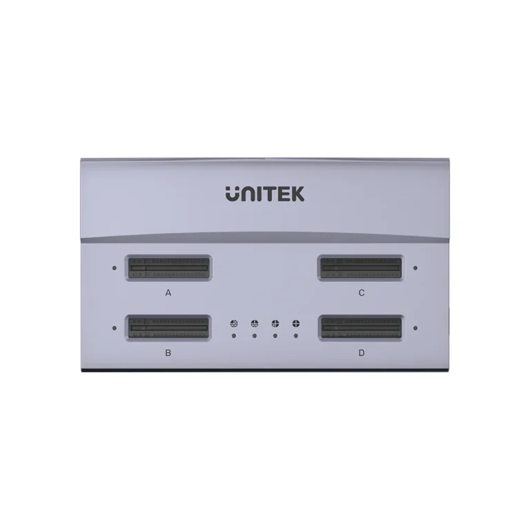 Unitek USB4 4-Bay M.2 SSD Docking Station – 40 Gbps USB4/Thunderbolt3, 1-to-3 Offline Clone, Aluminum, 32 TB Support