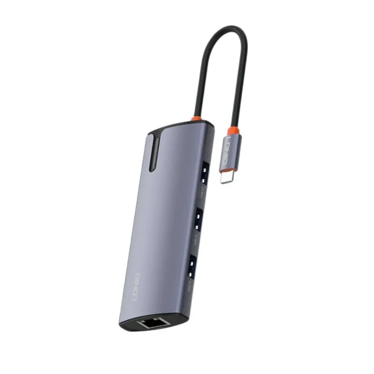 LDNIO DS-16U 6-in-1 USB-C Docking Station – 100W PD, 4× USB 3.0, RJ45 Ethernet – Multiport Type-C Hub for Laptop & MacBook