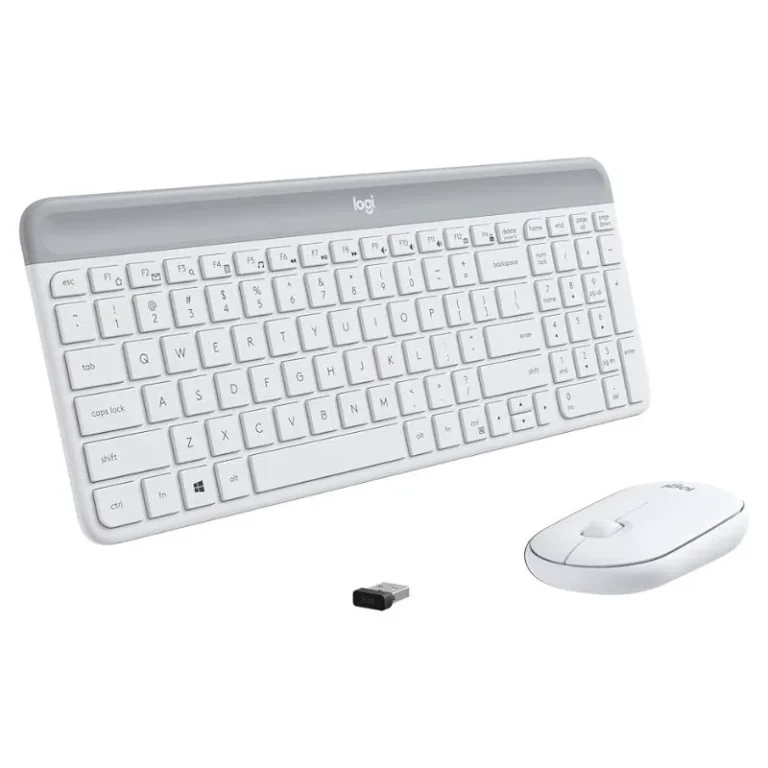 Logitech MK470 Slim Wireless Combo Keyboard and Mouse – White