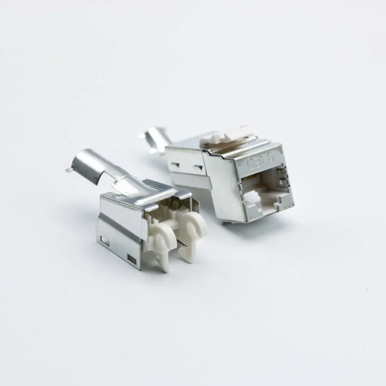 Atlantic Cat6 STP Keystone Jack ATKJ-C6S – Shielded, Silver Color