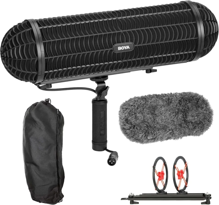 BOYA BY-WS1000 Professional Microphone Windshield – High-Density Furry Cover for Outdoor Recording & Wind Noise Reduction
