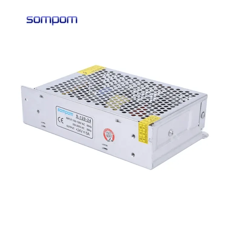 SOMPOM 24v 5a Led Light Transformer AC to DC switch mode power supply S-120-24