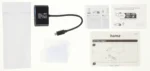 Hama 200313 2-in-1 USB-C to HDMI & VGA Video Adapter , Ultra HD 4K@30Hz HDMI , Full HD 1080p@60Hz VGA , Thunderbolt 3/4/5 & USB4 Compatible – Black