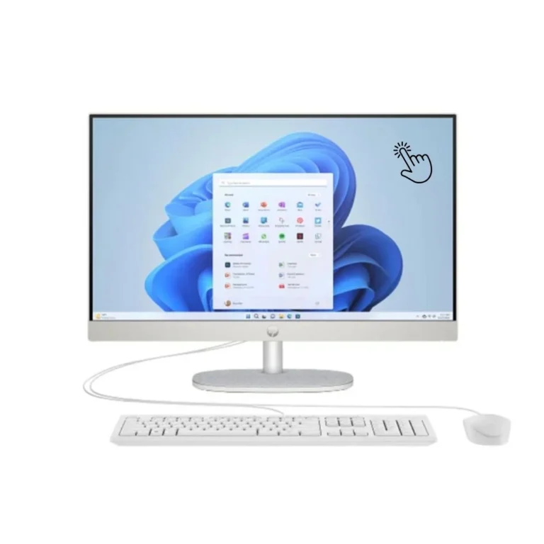 All in One HP 24-CR1000I, Intel Ultra 7-155U, RAM 8GB, SSD 512GB, Intel Graphics, 24 Inch FHD TouchScreen, White
